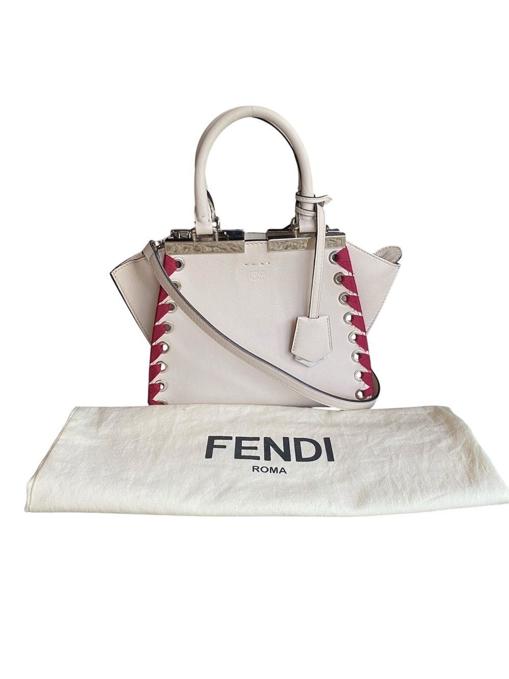 Fendi Petite 3Jours in White Leather